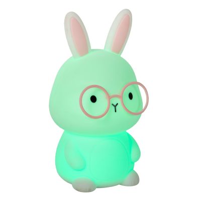 Lucide PINCHA RABBIT - Rechargeable Table lamp Children - Battery pack- LED 3 StepDim - Rgb - White